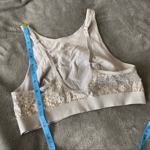 Aerie Silver Sequin High Neck Bralette - Picture 7 of 7